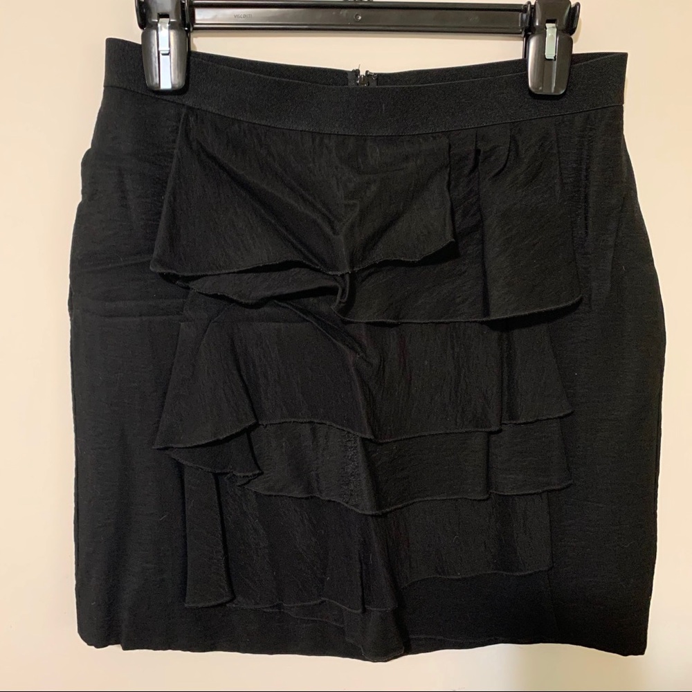 BCBG black ruffle skirt